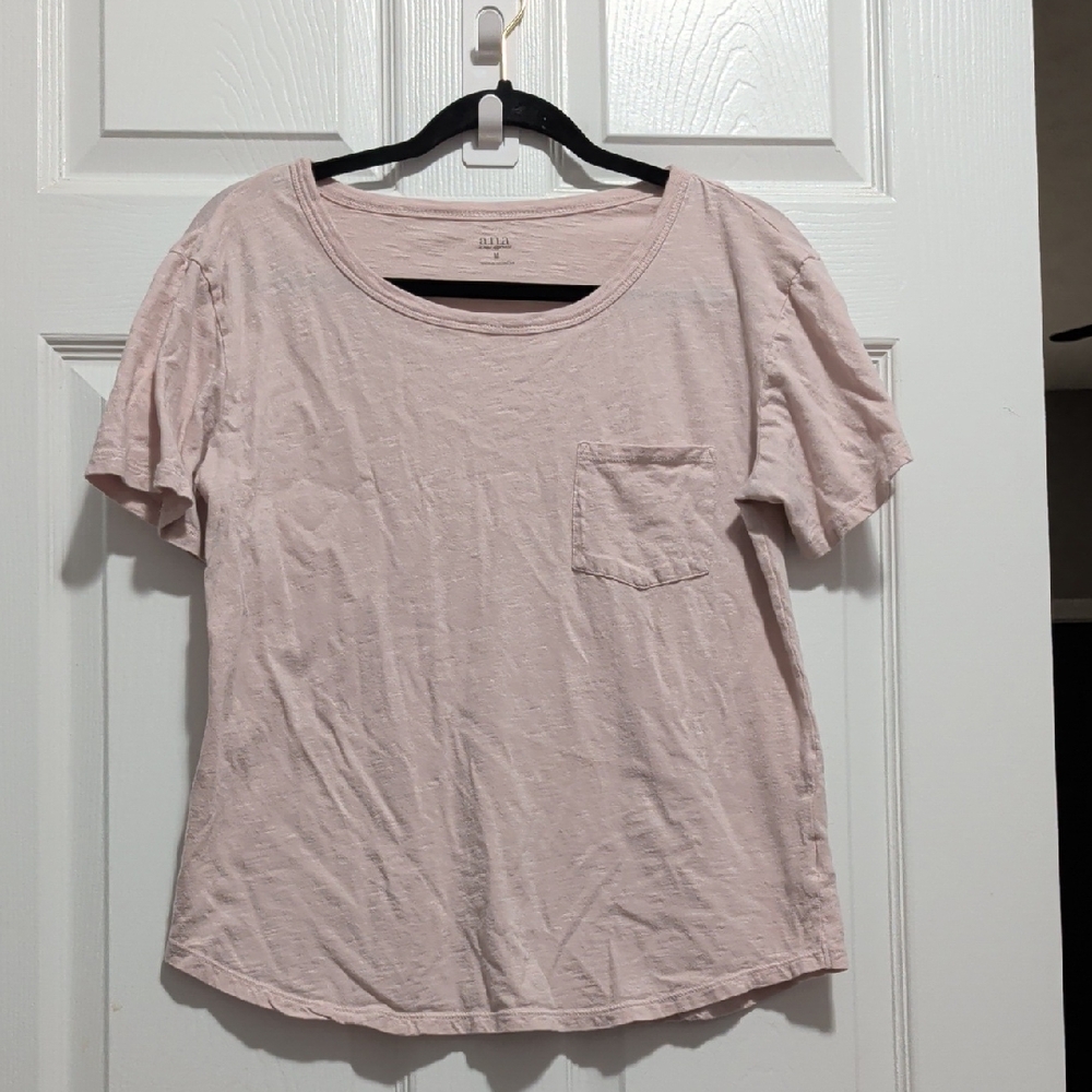 Light Pink Short Sleeve Tee with Pocket
